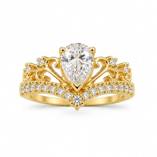 Anillo Corona con Diamante de Laboratorio Aurora