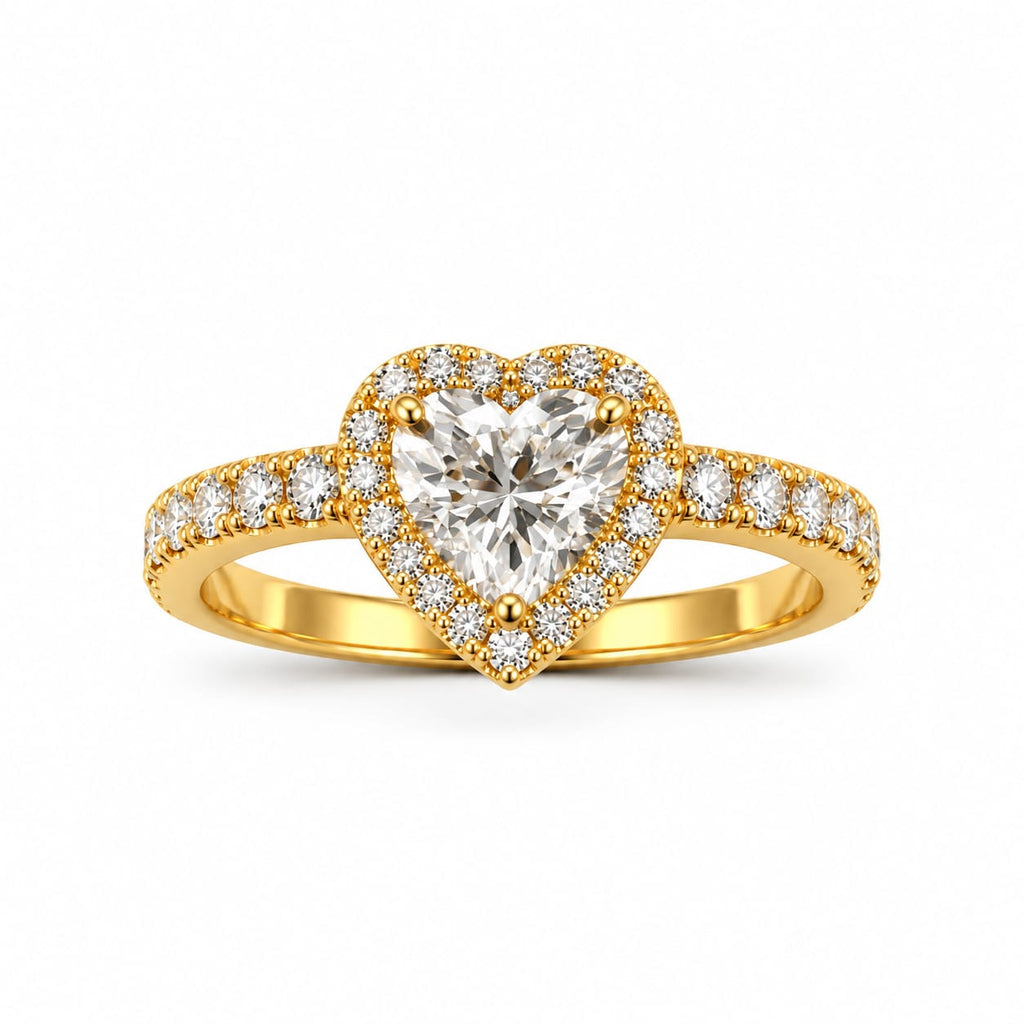 Anillo de Compromiso con Diamantes de Laboratorio Alma Gemela