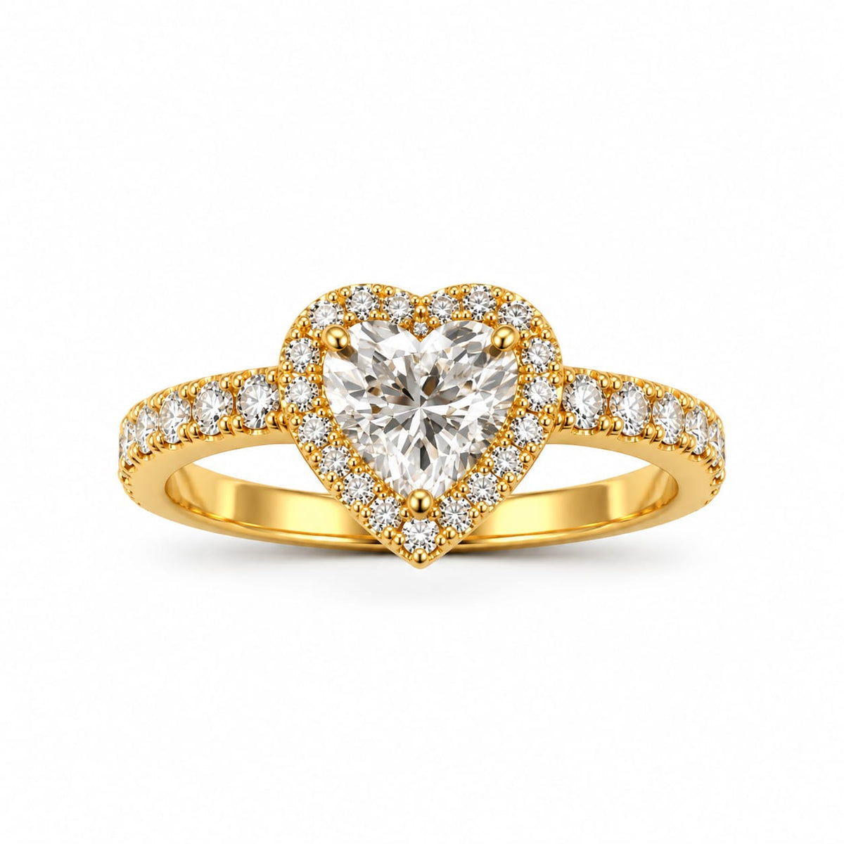 Anillo de Compromiso con Diamantes de Laboratorio Alma Gemela