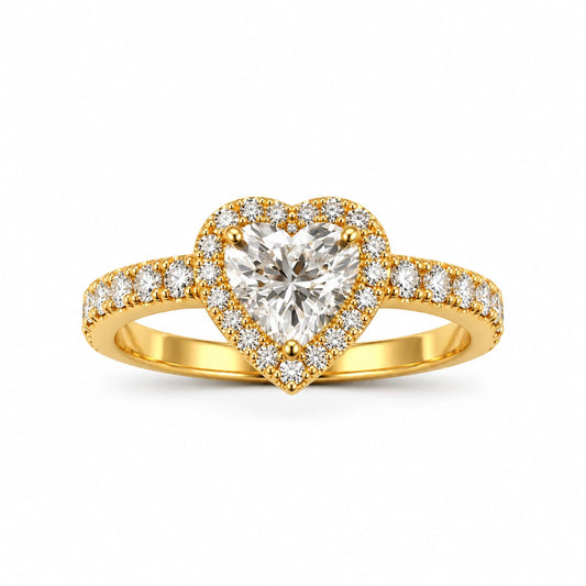 Anillo de Compromiso con Diamantes de Laboratorio Alma Gemela