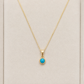 dije Turquesa en oro 18k