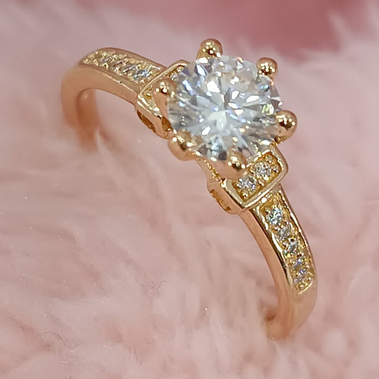 Anillo de compromiso lucero en oro 18k – Jade18k (vista 2)