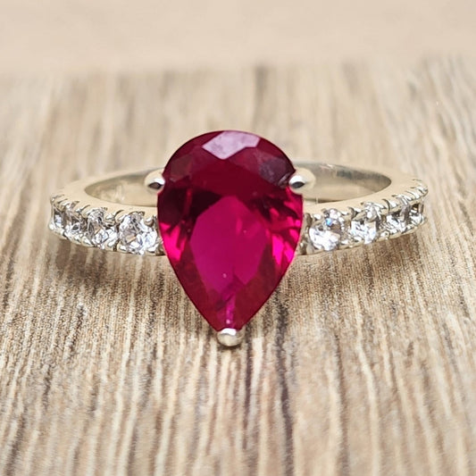 Anillo de plata fucsia – Jade18k (vista 2)