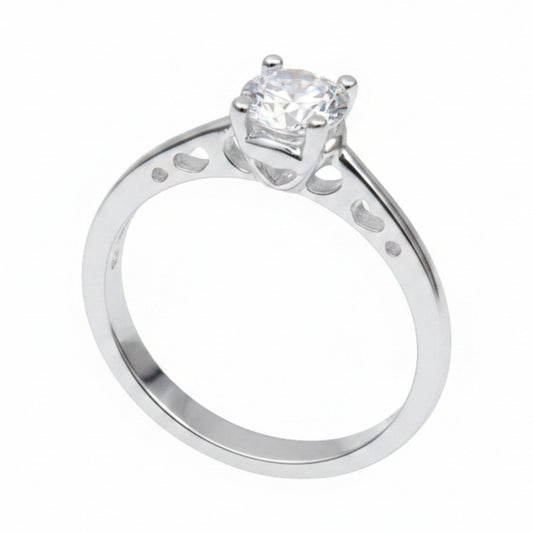 Anillo de plata luna – Jade18k