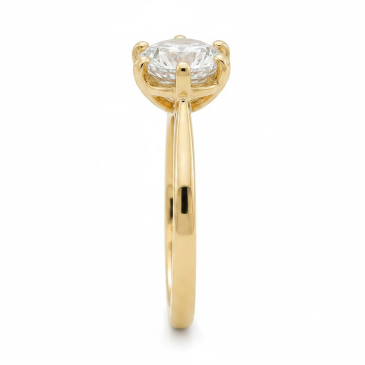 Anillo de compromiso con moissanita, brillo de amor en oro 18k – Jade18k (vista 3)