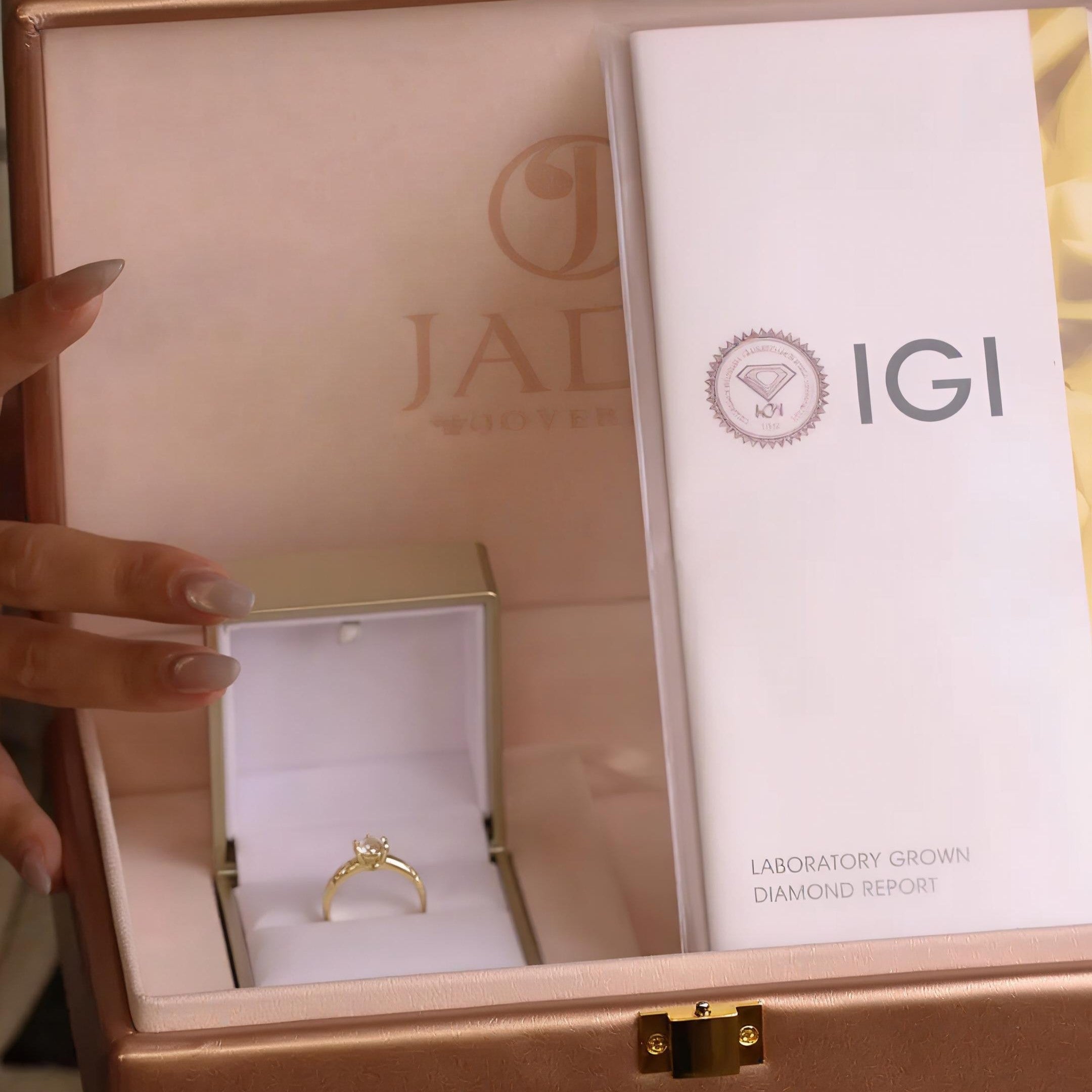 Anillo de Compromiso con Diamante de Laboratorio Estela