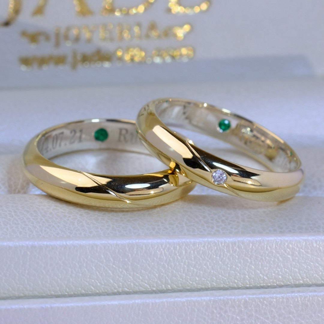 Aros De Boda Eterno Jade