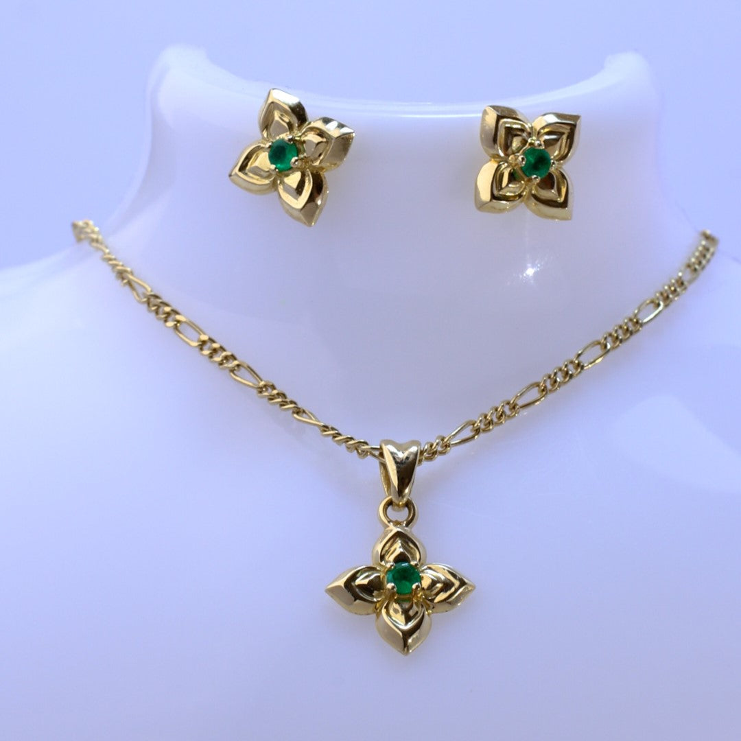Set de Piedras Natural con Esmeraldas