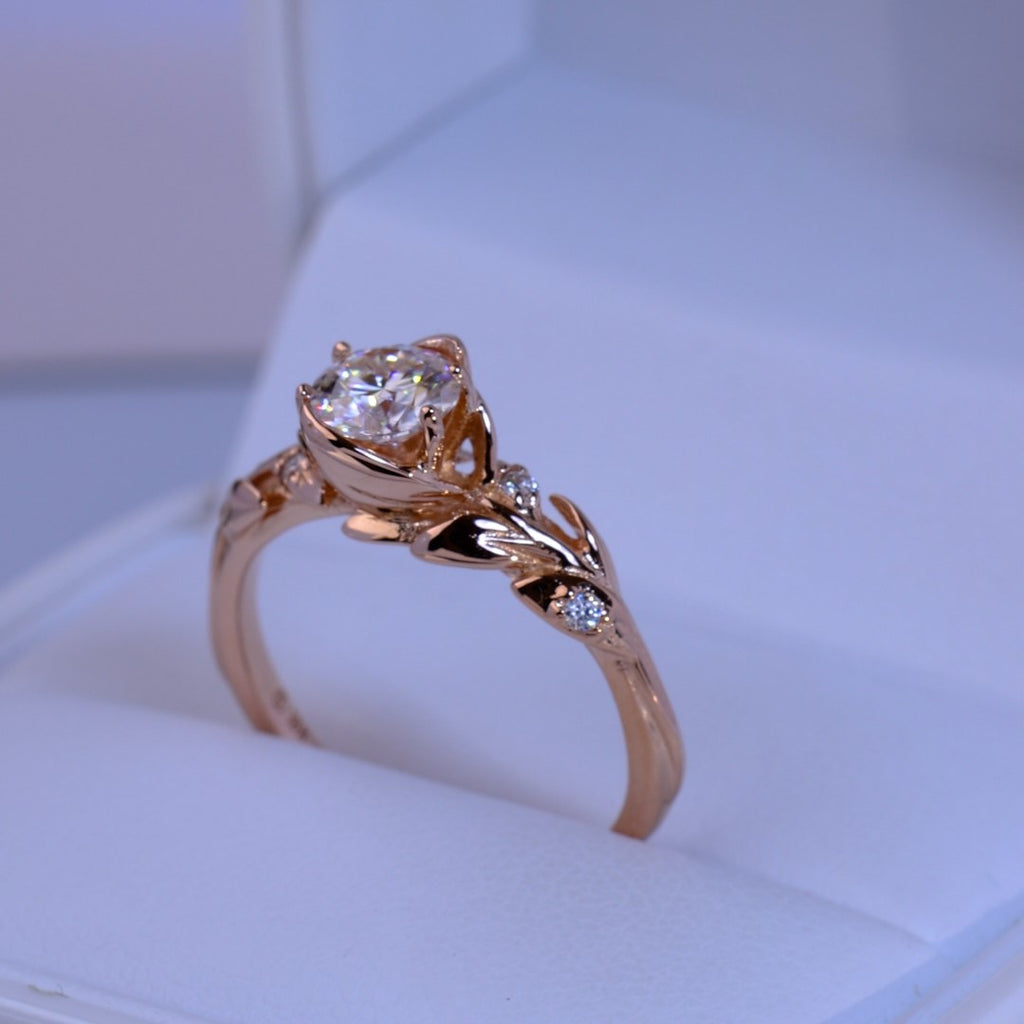 Anillo con Diamante de laboratorio Esencia de Luz