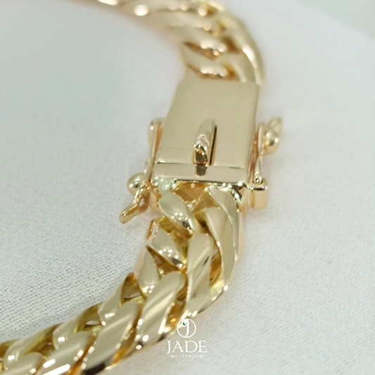 Pulsera Lomo de Corvina Doble en oro 18k – Jade18k (vista 2)