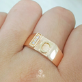 Anillo con letra de inicial