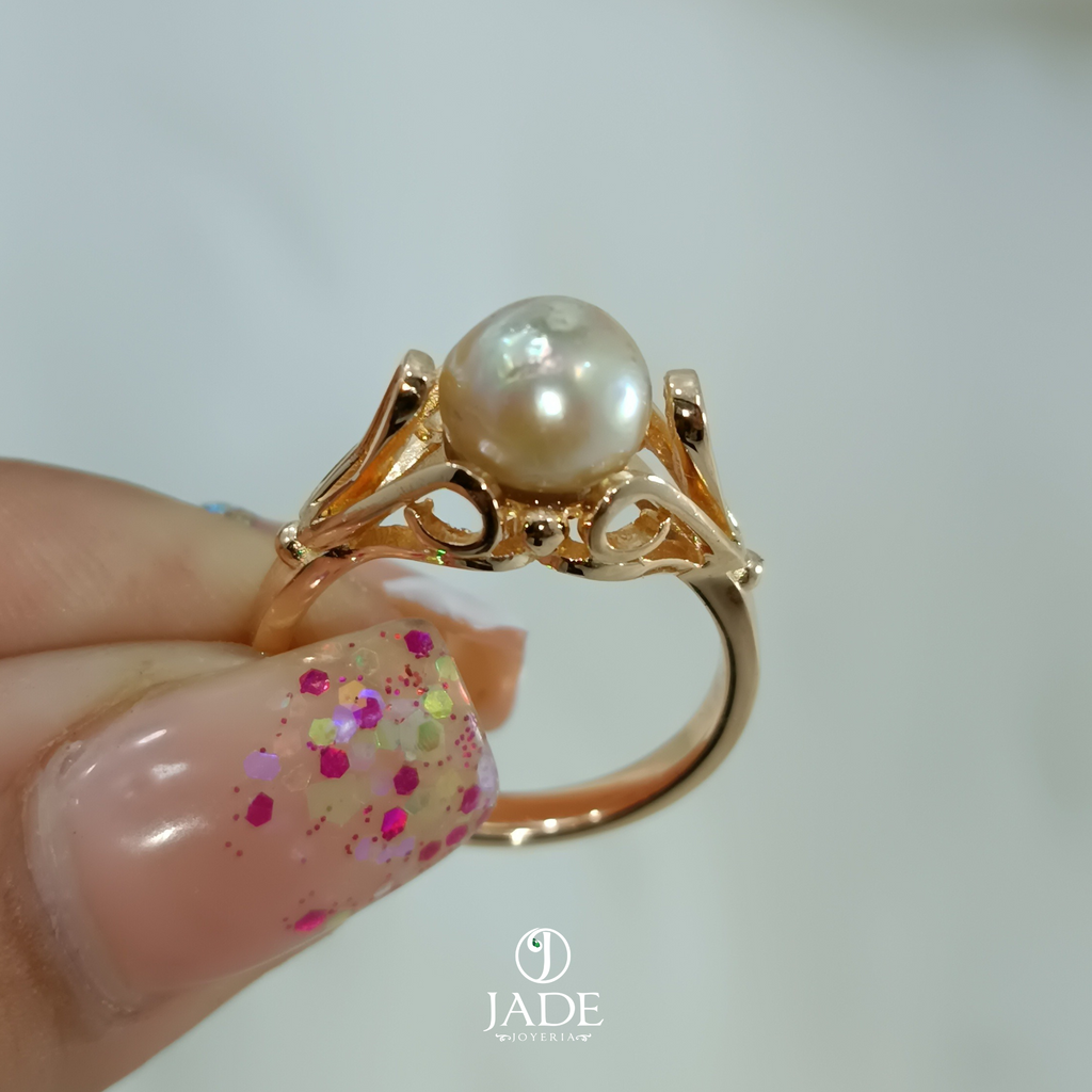 Anillo de compromiso con Perla
