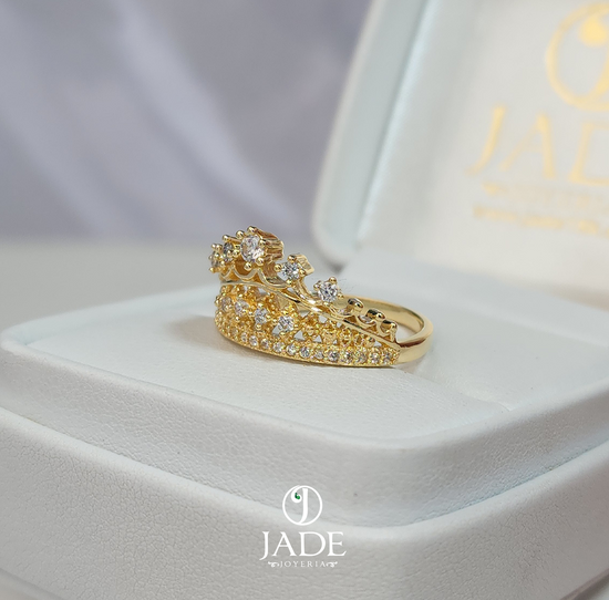 Anillo Corona Adriana – Jade18k (vista 2)