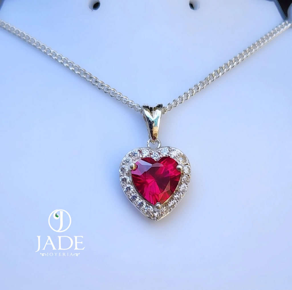 Dije Amor de Fuego en plata ley