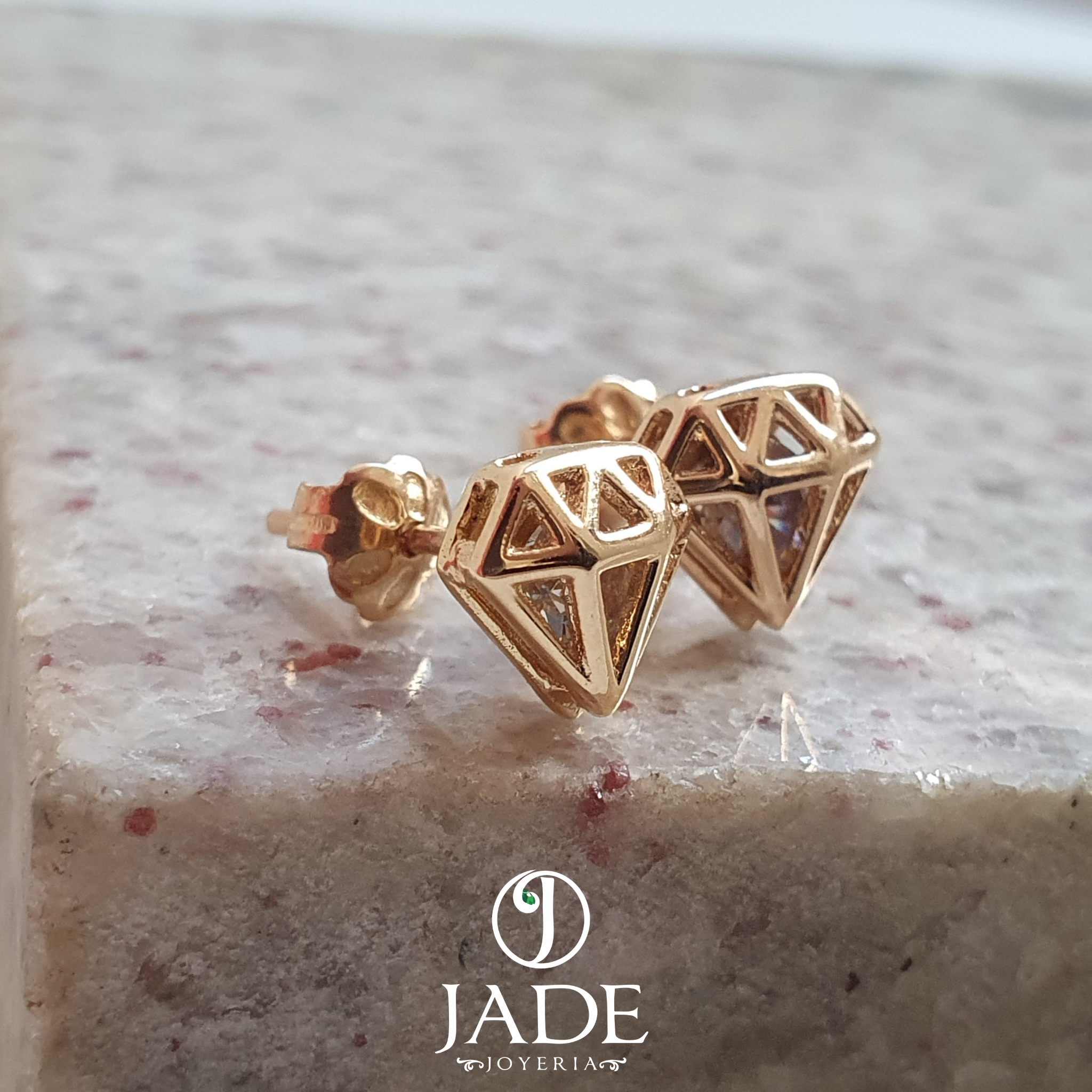 Aretes forma de diamante