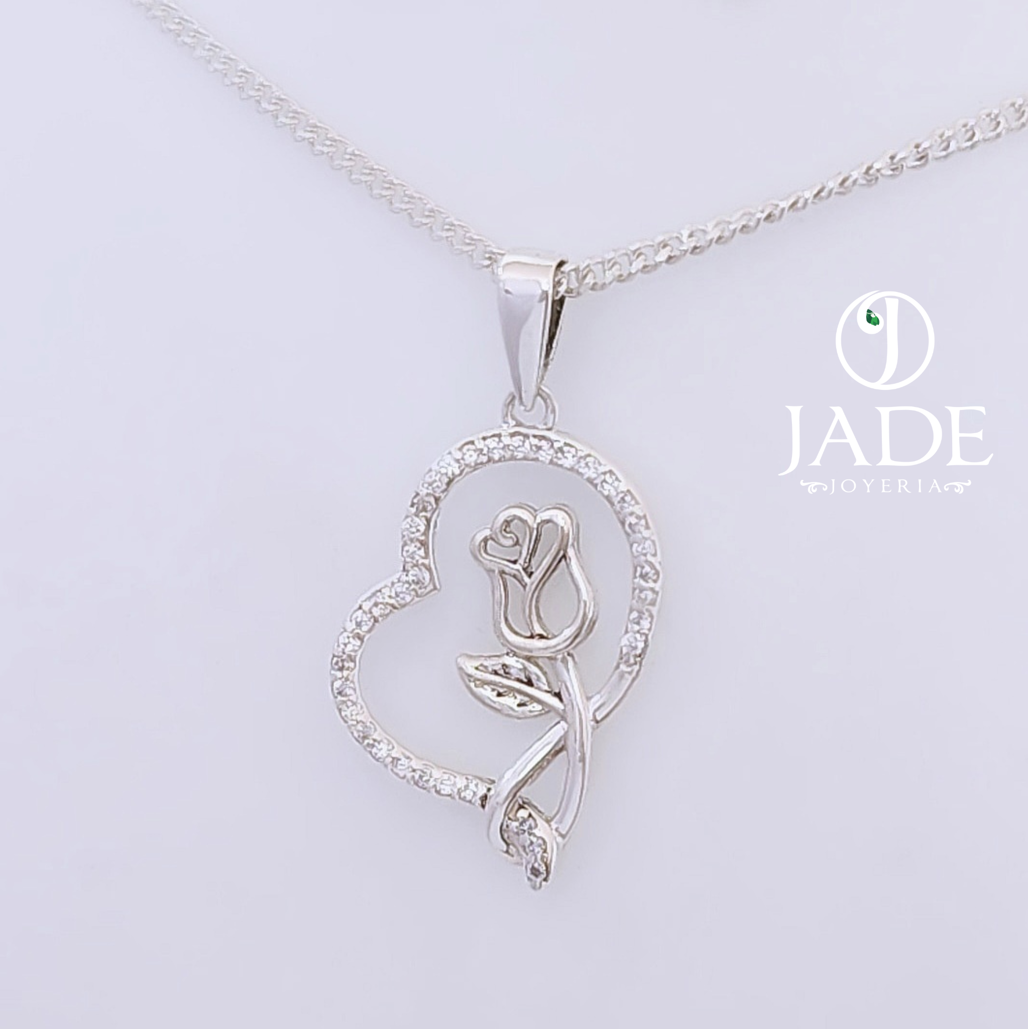 Dije Rosa de amor en plata ley