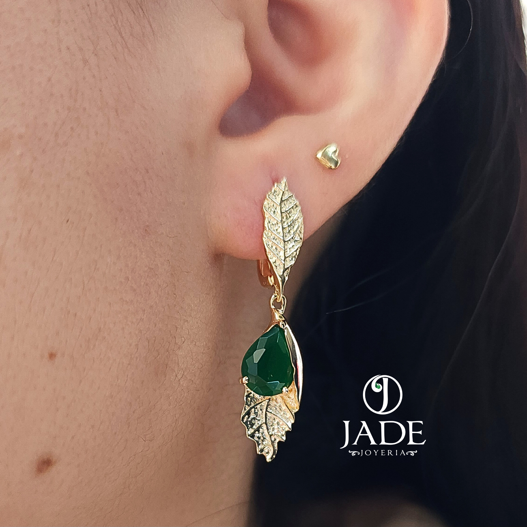 Aretes de hoja colgante