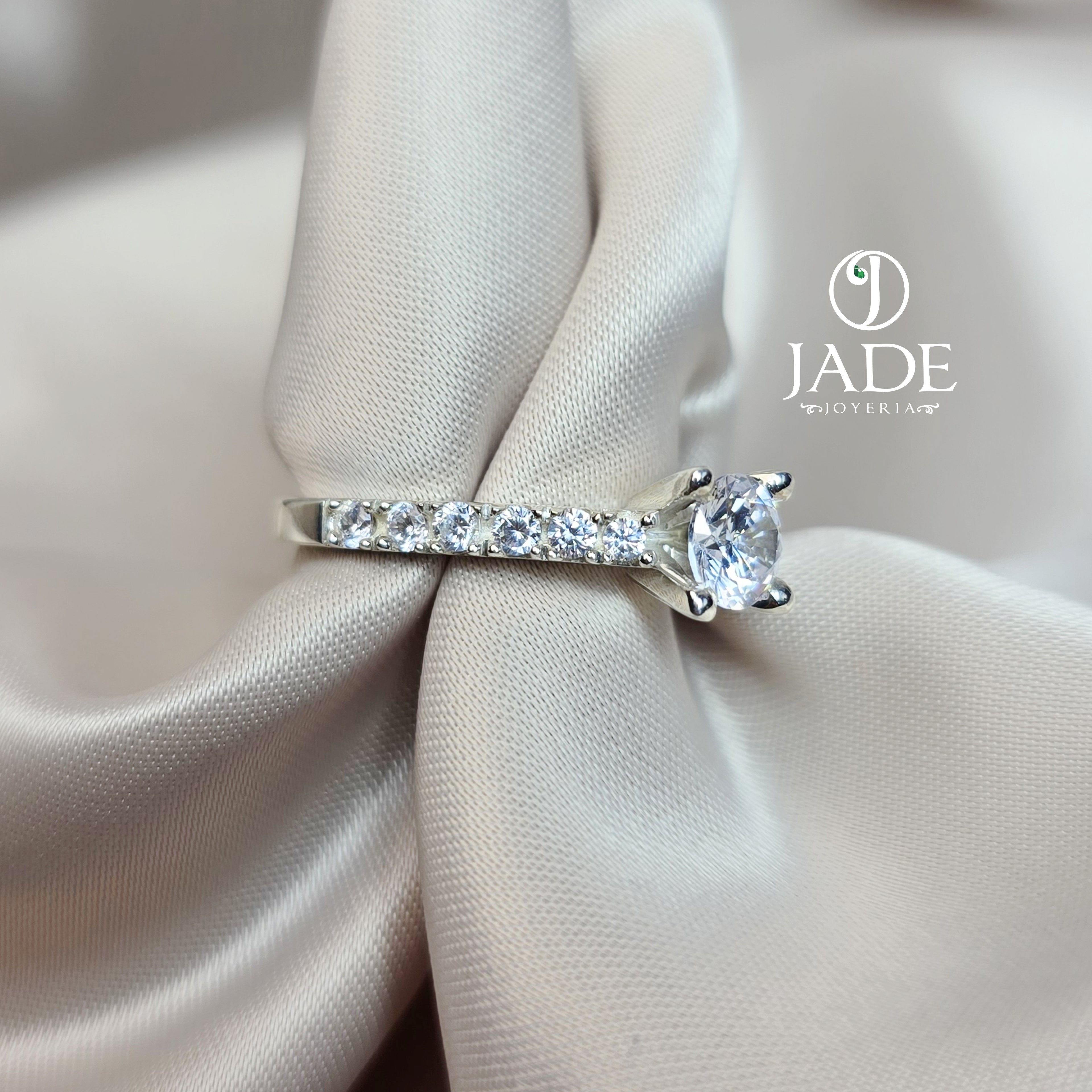 Anillo de Compromiso Plata "Rafaella"