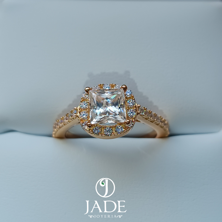 Anillo de compromiso Aura en oro 18k – Jade18k (vista 2)