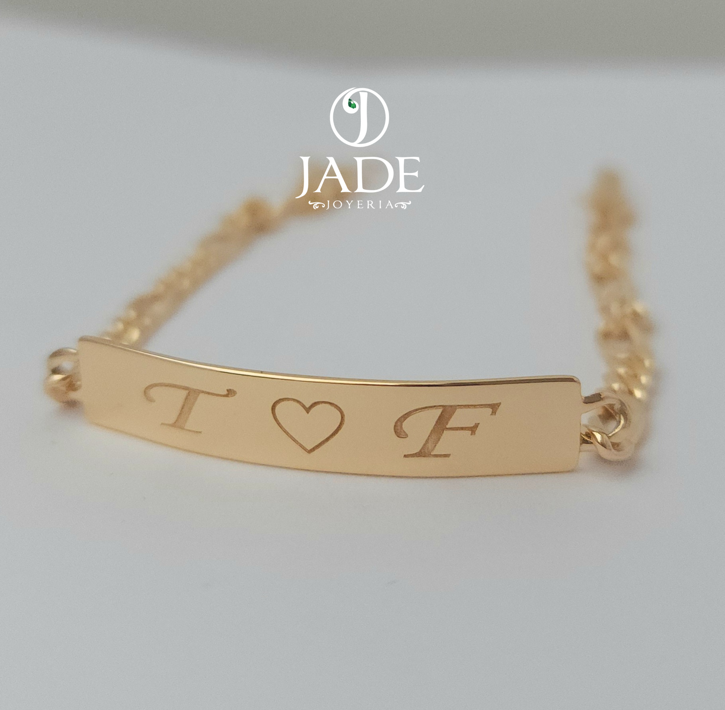 Esclava personalizada en oro 18k