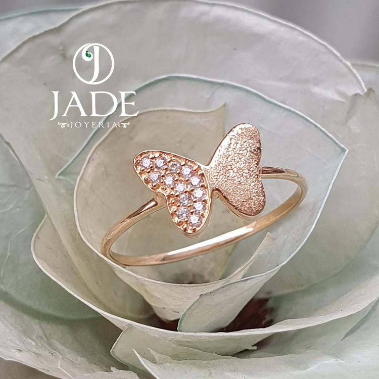 Anillo Sofia de Mariposa en oro 18k – Jade18k (vista 3)