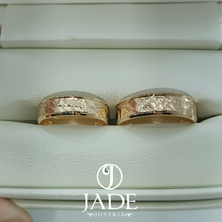 Aros de matrimonio Beau en oro 18k – Jade18k (vista 3)