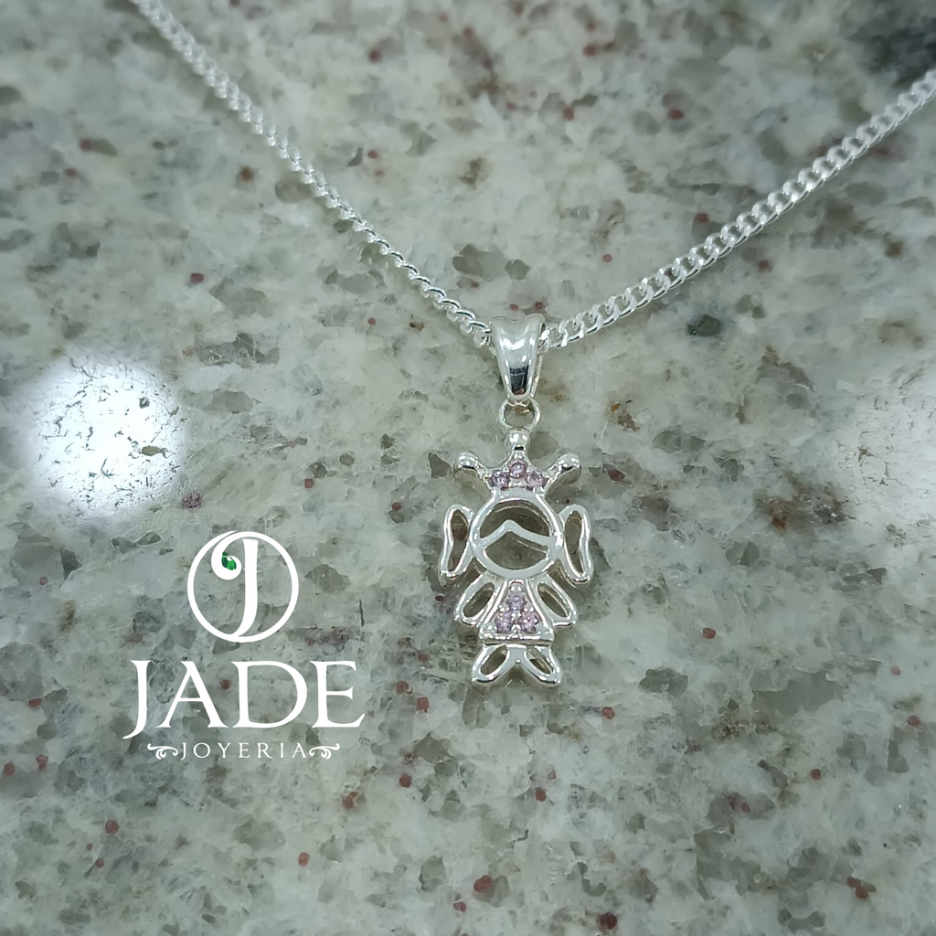 Dije niña princesa en plata ley