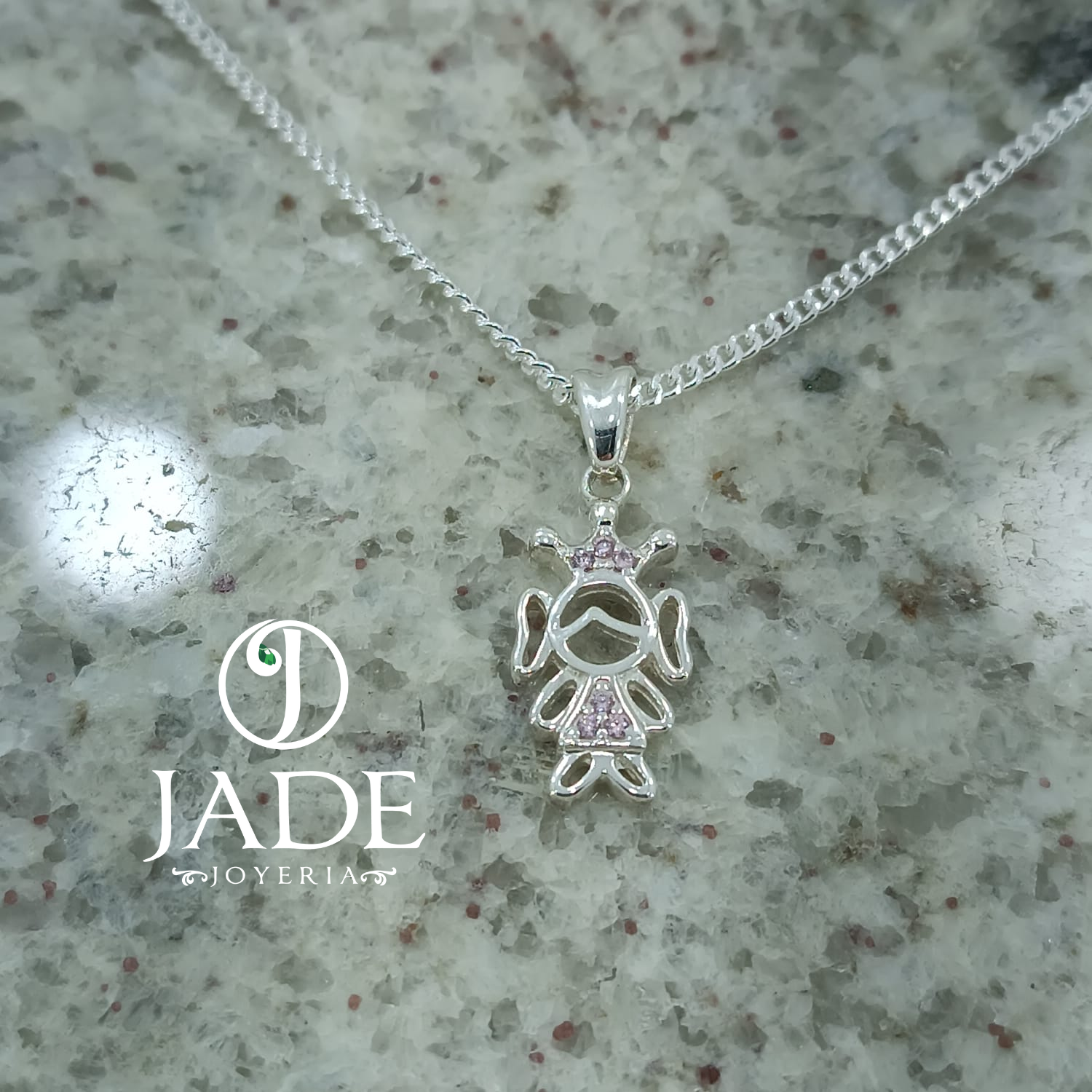 Dije niña princesa en plata ley