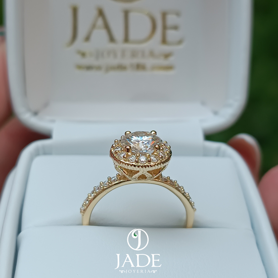 Anillo de Compromiso Frida en oro 18k – Jade18k (vista 2)