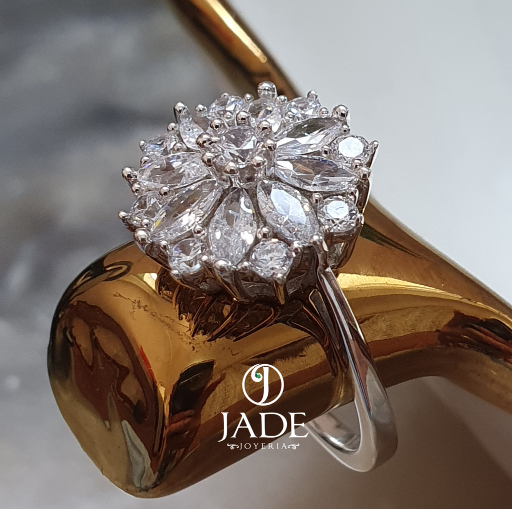 Anillo de Flor Preciosa en plata ley