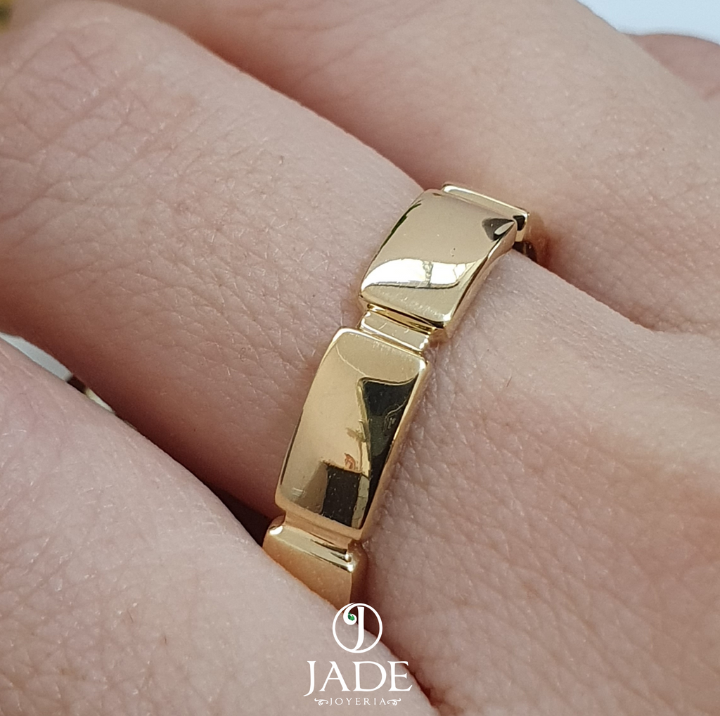 Anillo eslabones tipo cartier