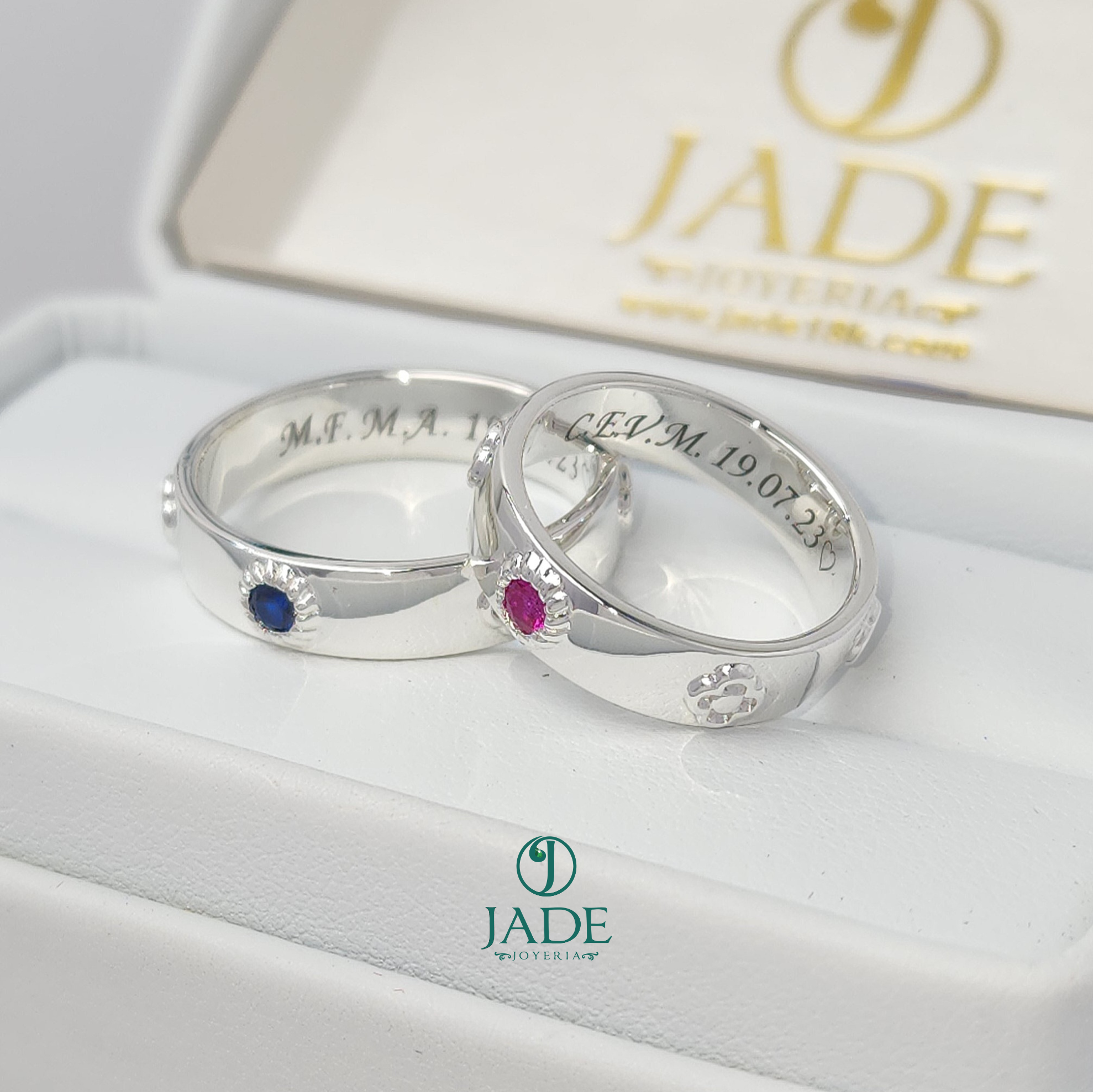 Aros de matrimonio "Amor en plata"