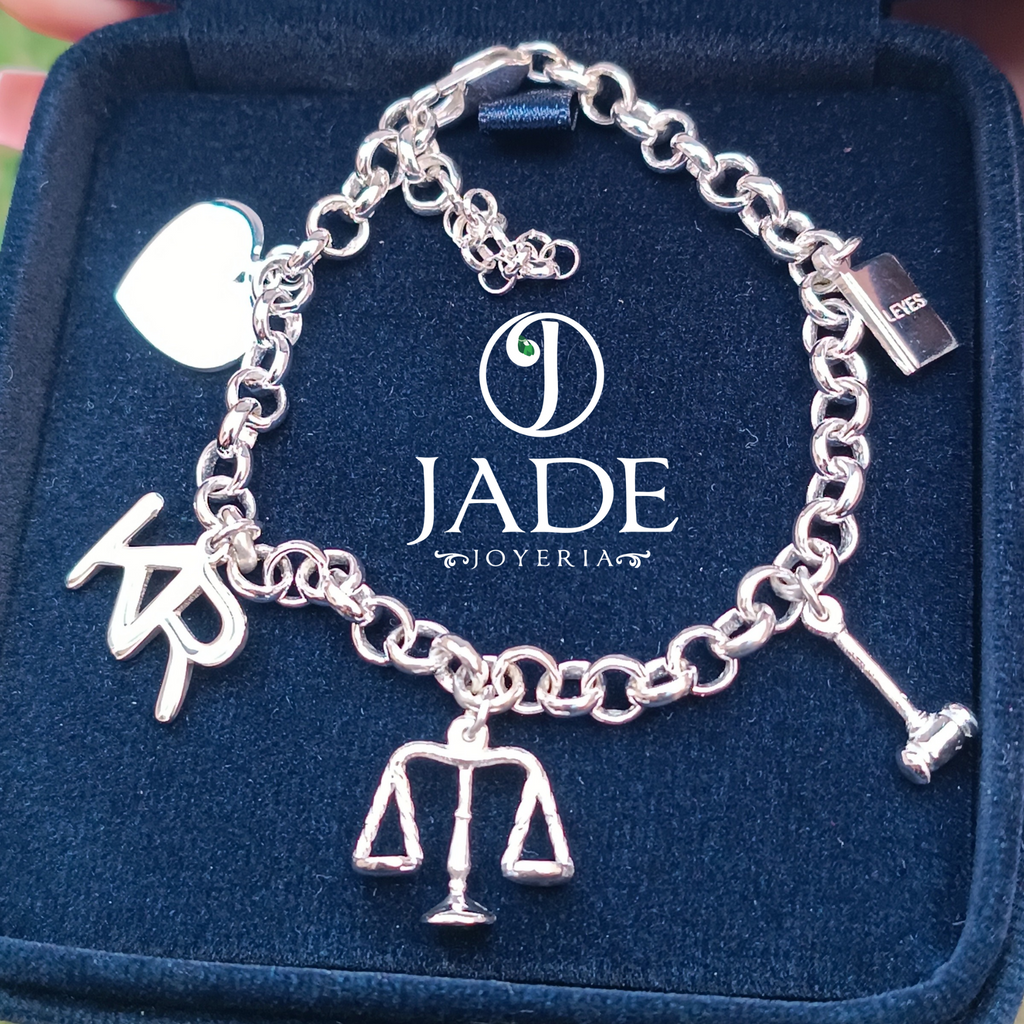 Pulsera de Abogada en plata Ley