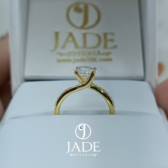 Anillo Lexie de compromiso en oro 18k – Jade18k (vista 3)