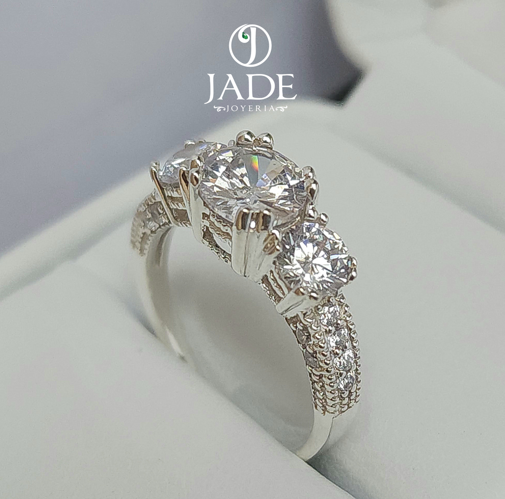 Anillo de compromiso Mariana en plata ley