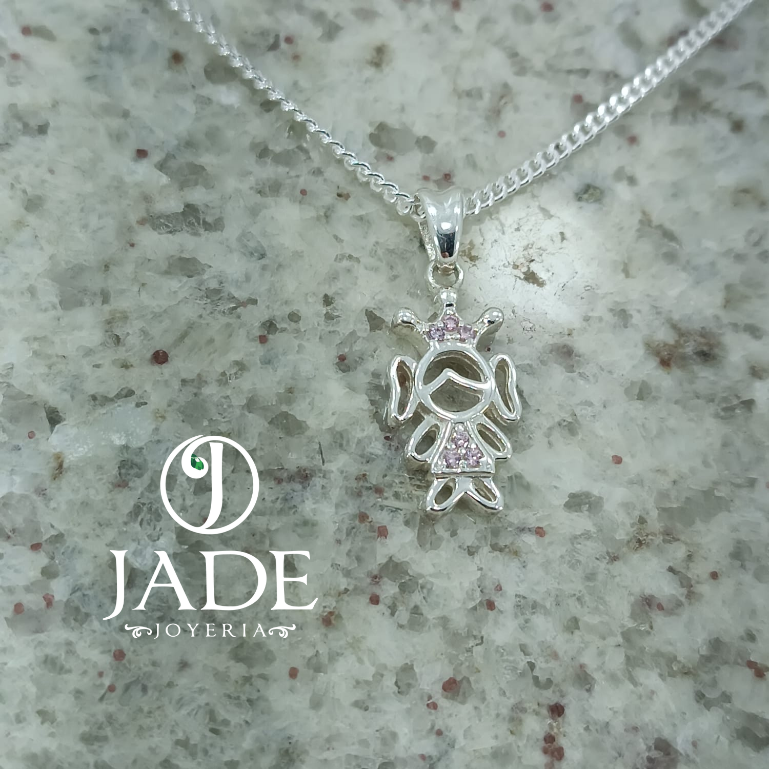 Dije niña princesa en plata ley