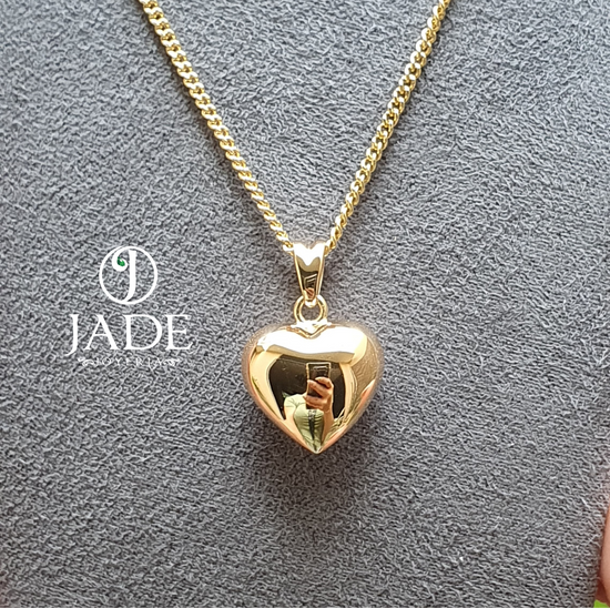Dije globo de corazón en oro 18k – Jade18k (vista 4)