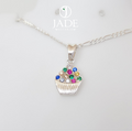 Dije de Cupcake en plata ley