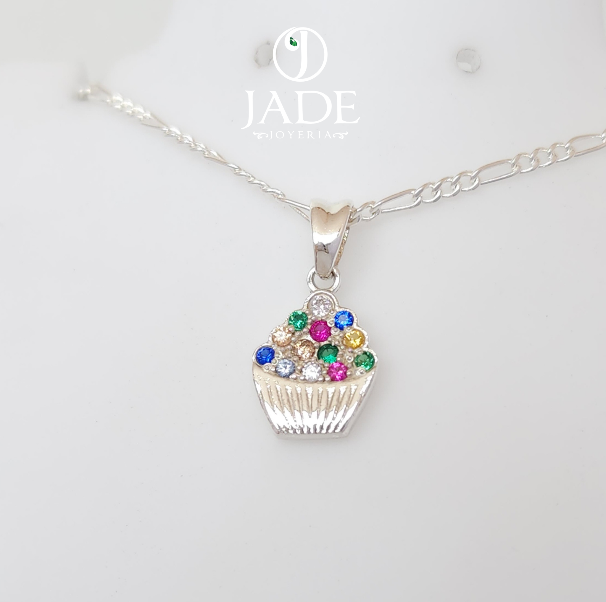 Dije de Cupcake en plata ley
