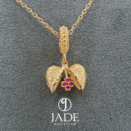 Dije de Corazón abierto en oro 18k – Jade18k