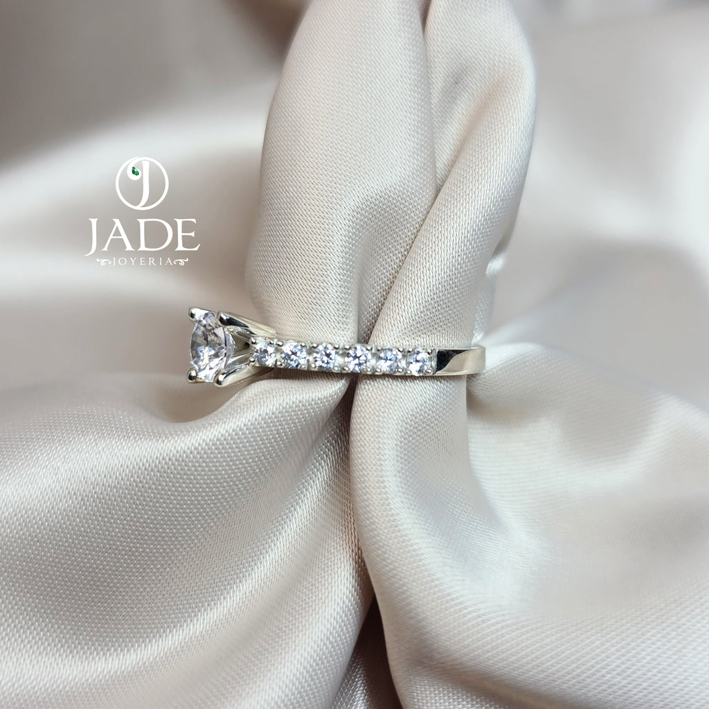 Anillo de Compromiso Plata "Rafaella"