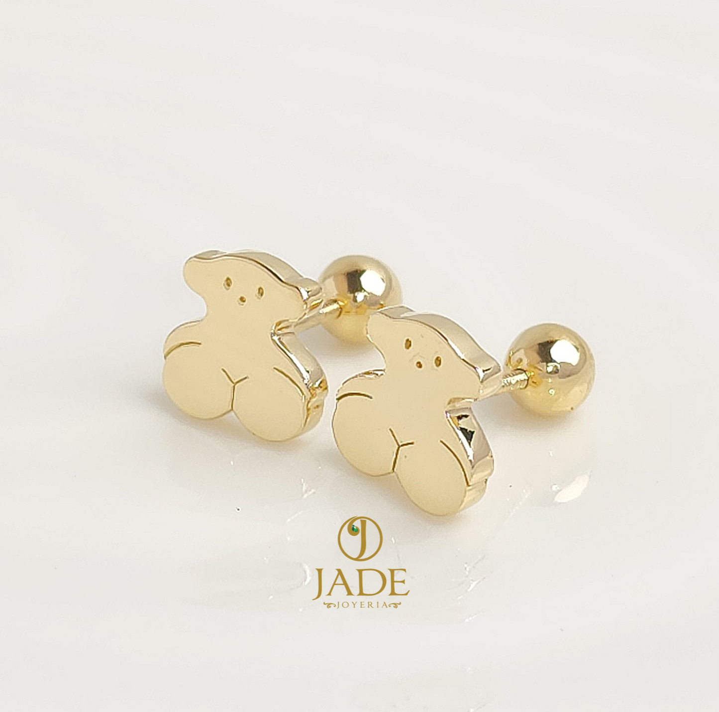 Aretes enroscables tous en oro 18k