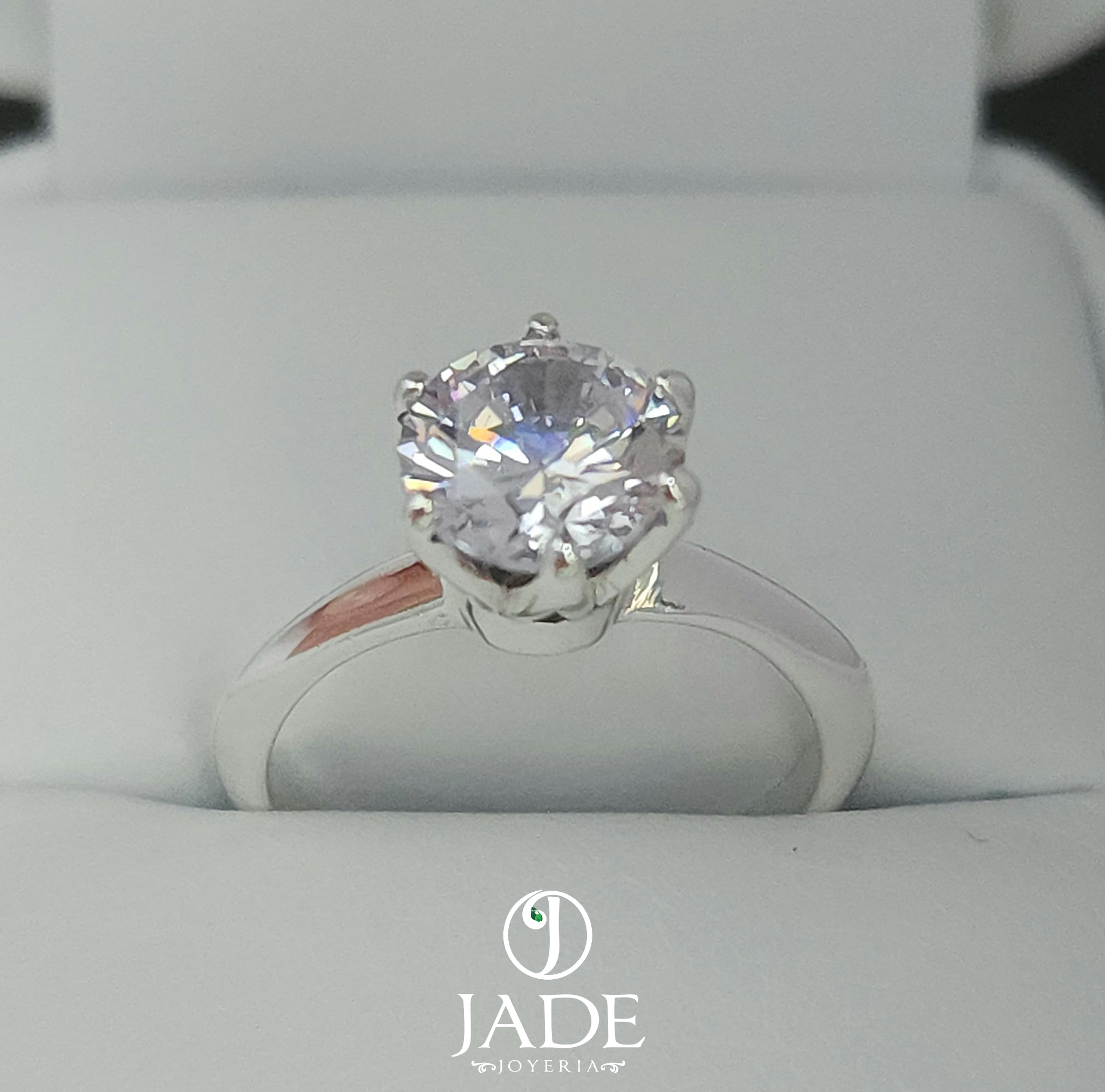 Anillo de compromiso Ana en plata ley