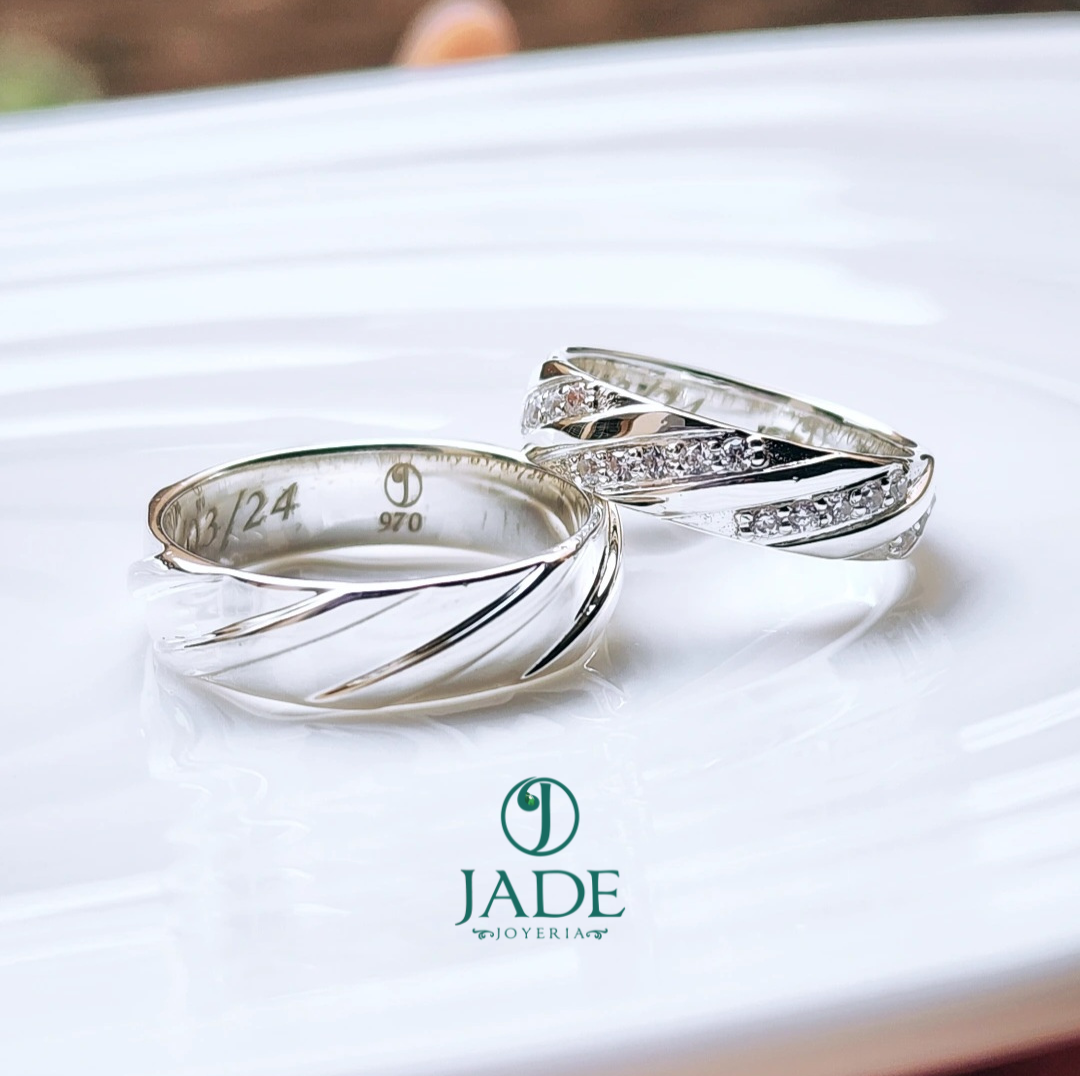 Aros de matrimonio Ynés en plata ley