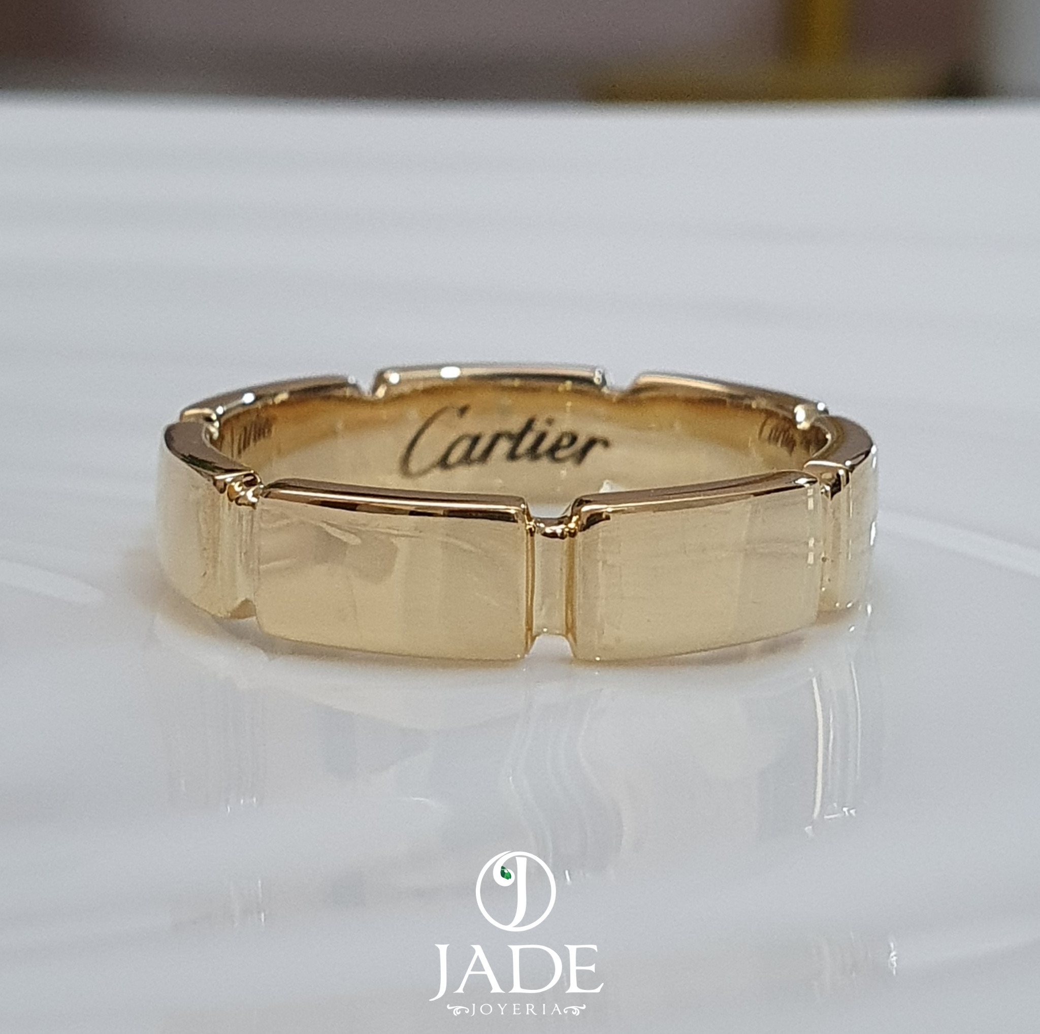 Anillo eslabones tipo cartier