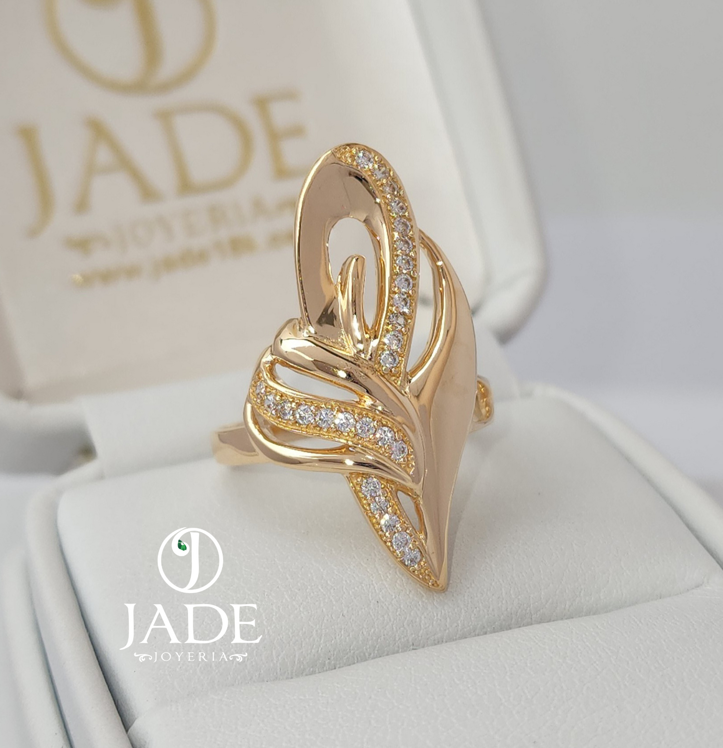 Anillo gota de vida en oro 18k