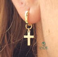 Argollas Colgantes de cruz