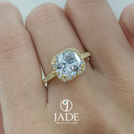 Anillo Kerry de compromiso en oro 18k – Jade18k (vista 2)