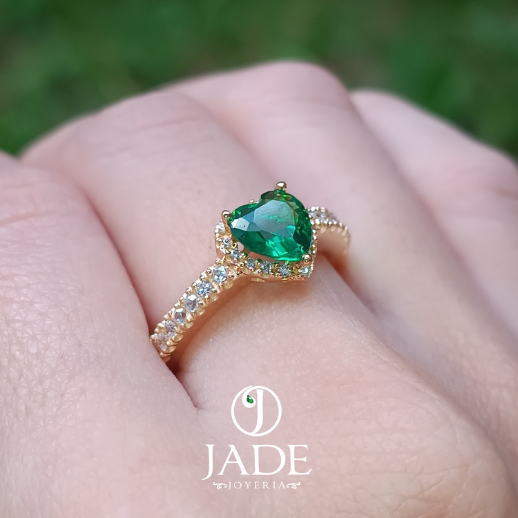 Anillo Sailor Moon Verde en oro 18k – Jade18k (vista 4)