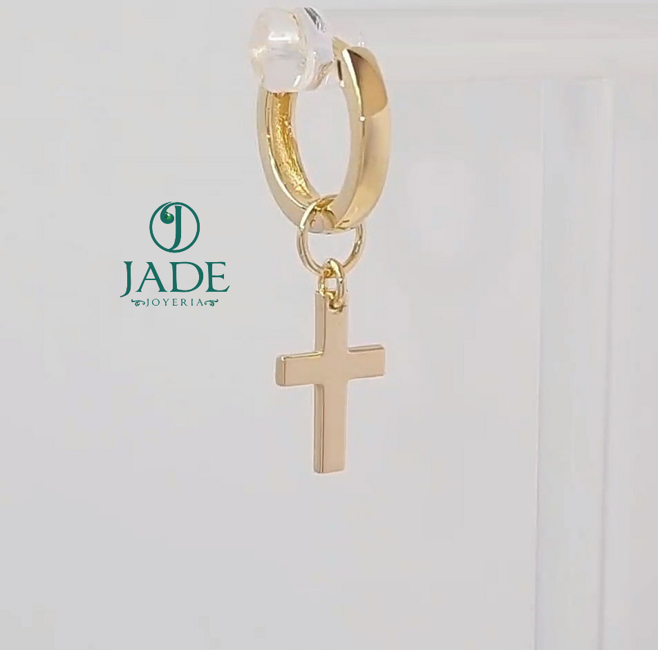 Argollas Colgantes de cruz
